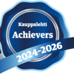 Kauppalehti's Achievers 2024-2026 certification badge to Mevea.