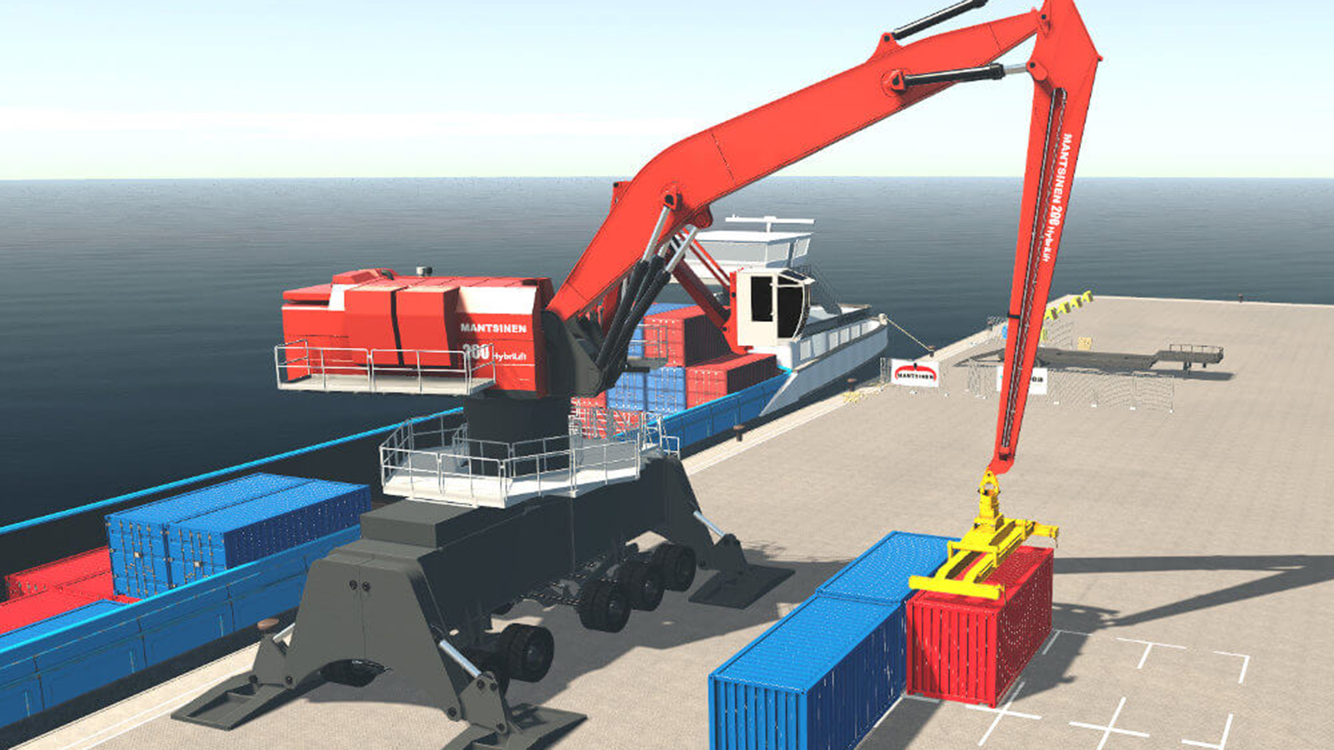 Mantsinen material handler simulator.