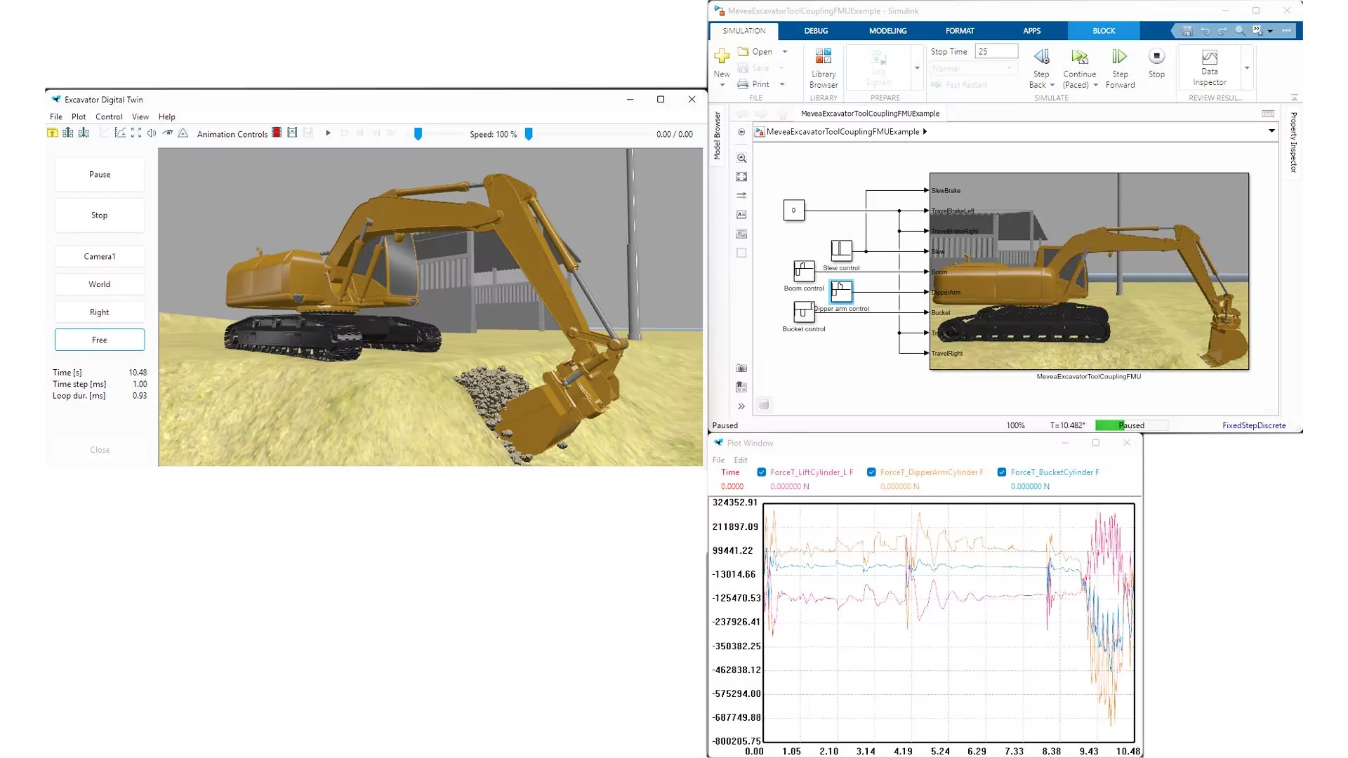 Mevea Simulation Software provides real-time multibody dynamics simulation of complete mechanical systems, including the machine, environment, work process, sensor systems, and integration with external hardware and software.