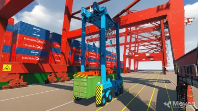 Mevea Straddle Carrier.