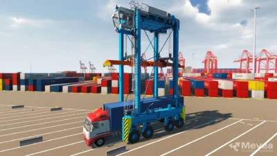 Mevea Straddle Carrier.